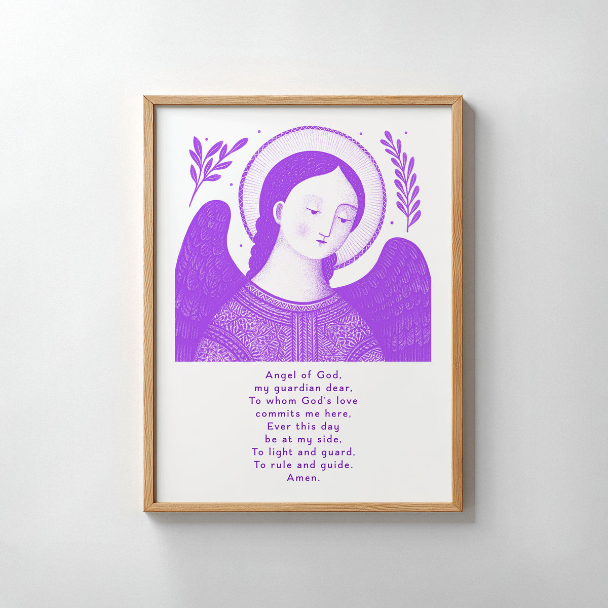Purple Guardian Angel for Boys Art Print gallery 6