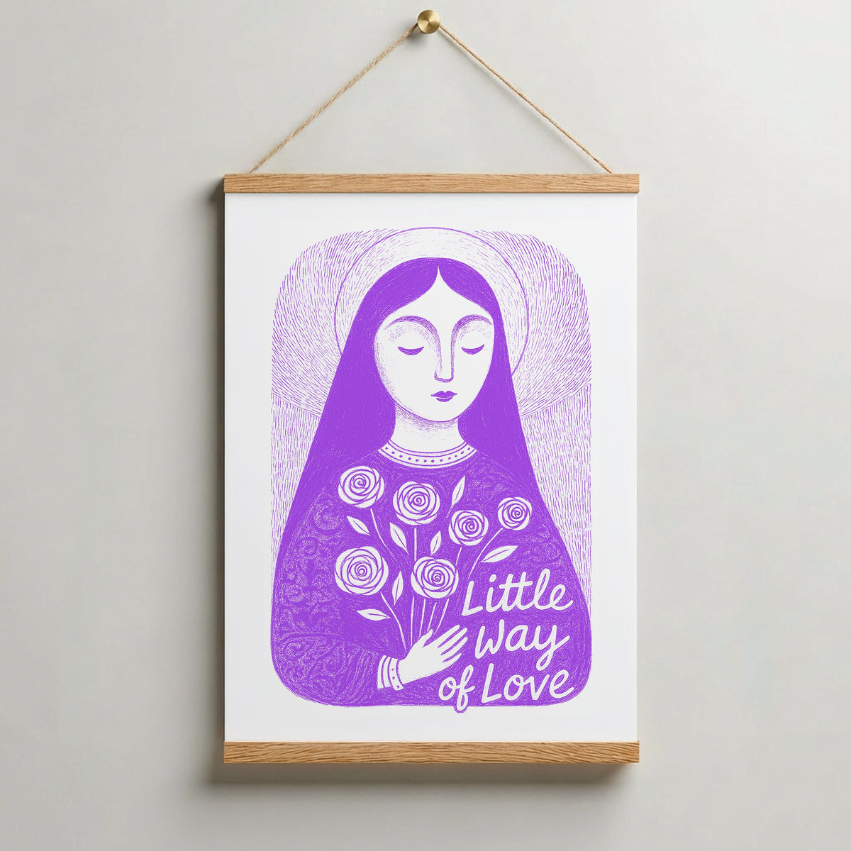 Purple St Therese of Lisieux Art Print gallery 8