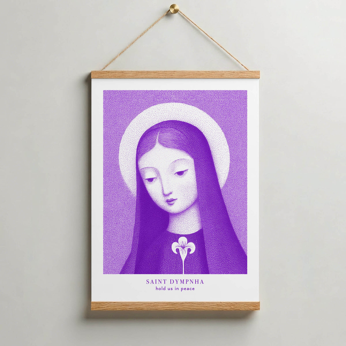 Purple St Dymphna Art Print gallery 7