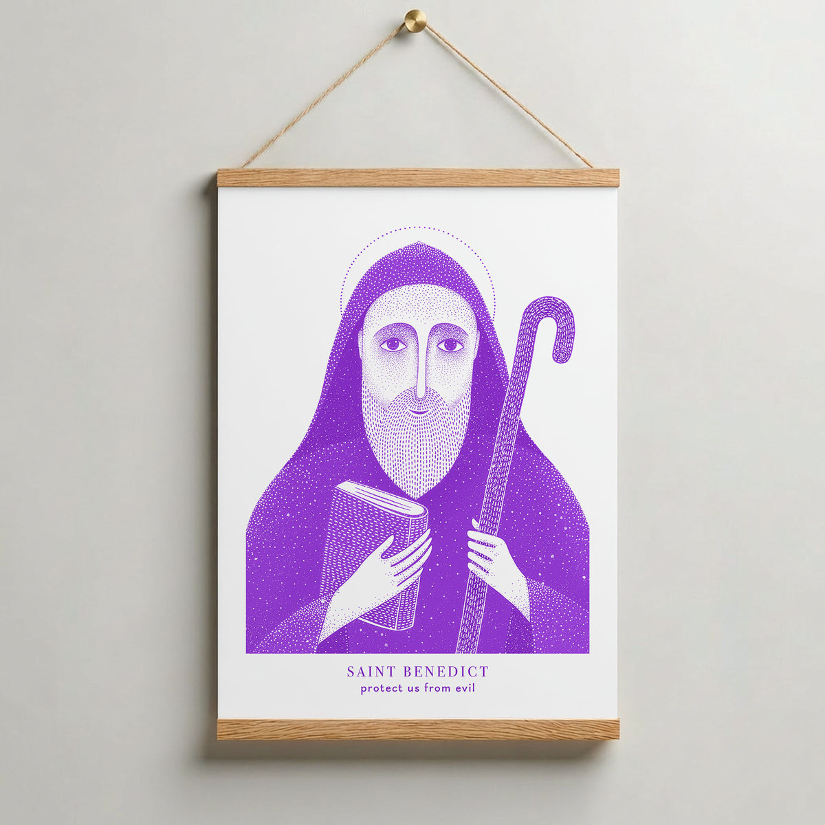 Purple St Benedict Art Print gallery 7