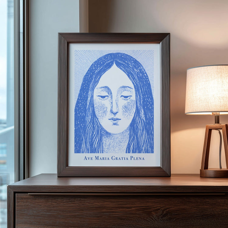 Classic Blue Prints Catholic art print collection
