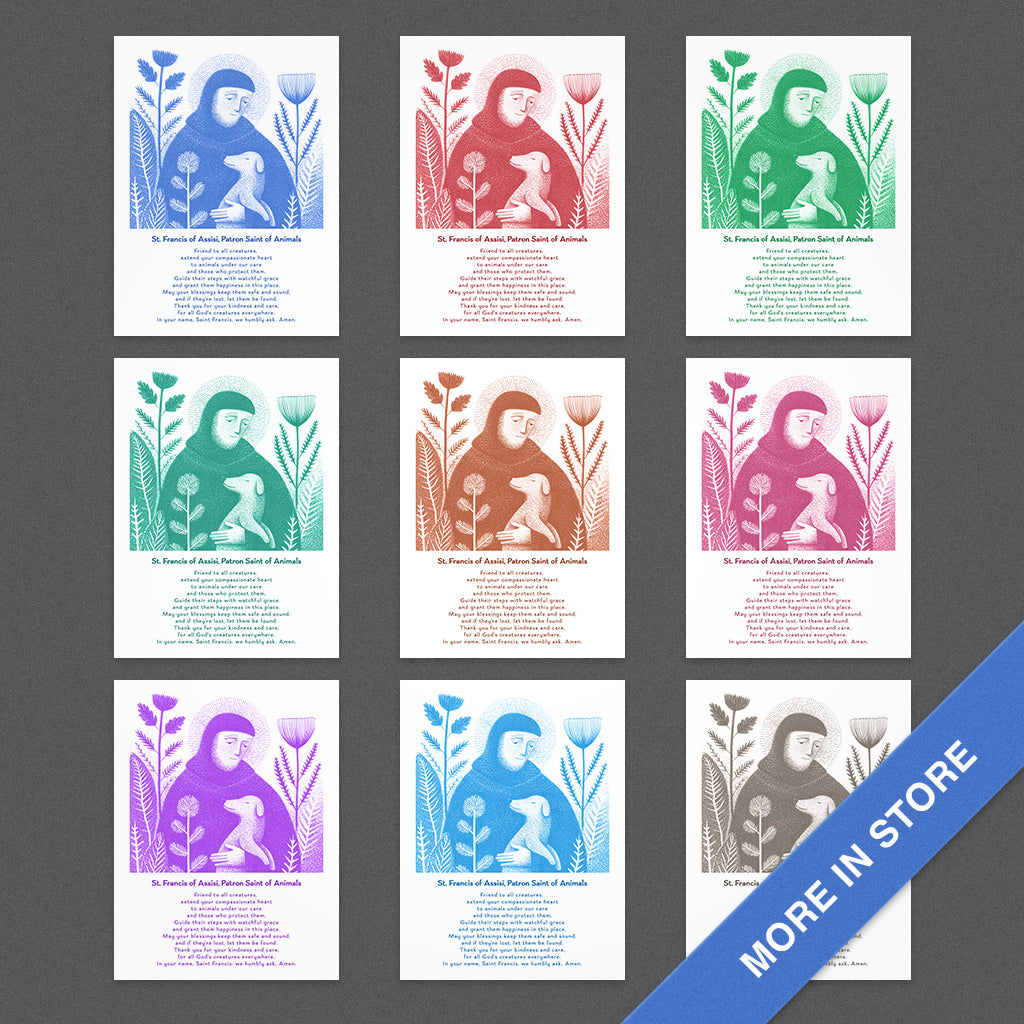 St Francis with Dog Art Print - Black interior mockup 01 - all_9_0000_Layer 1