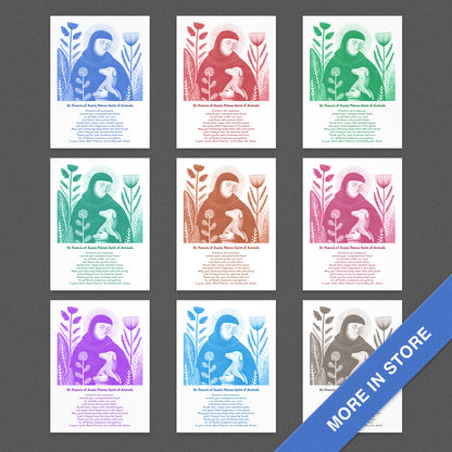 St Francis with Dog Art Print - Blue interior mockup 01 - all_9_0000_Layer 1