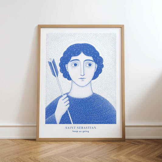 Blue St Sebastian Art Print hero