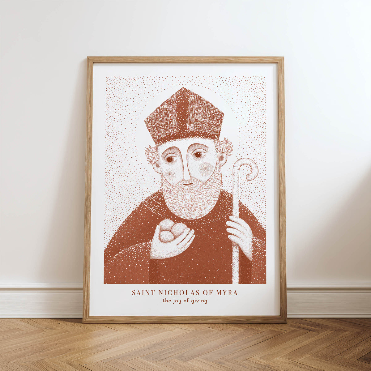 Terracotta St Nicholas of Myra Art Print hero