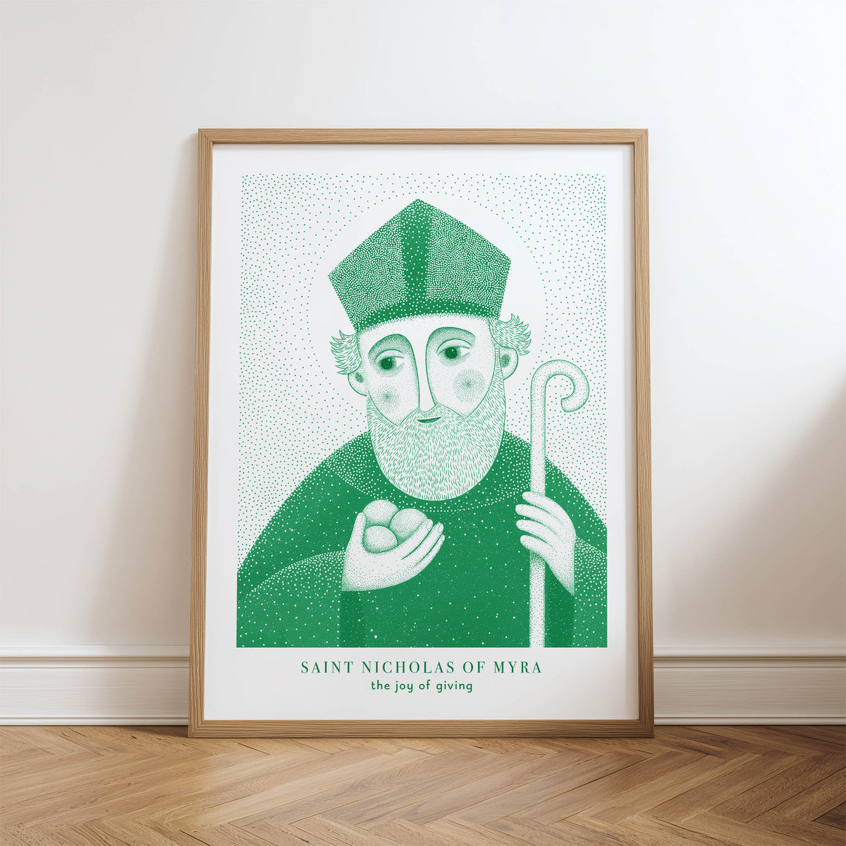 Green St Nicholas of Myra Art Print hero