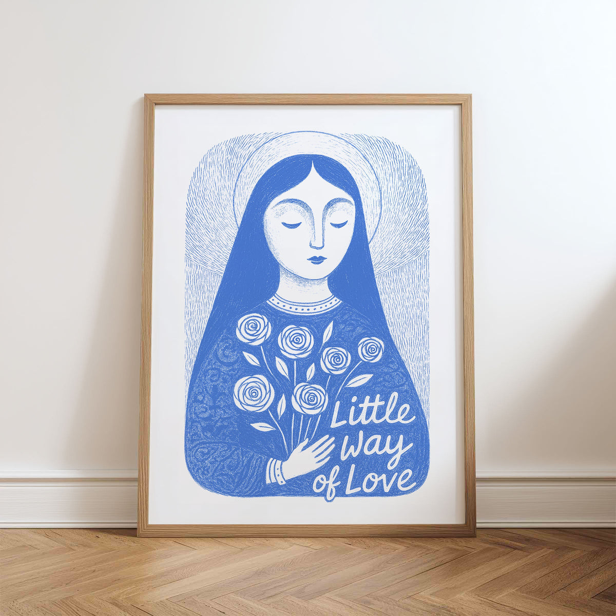 Blue St Therese of Lisieux Art Print hero