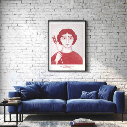 Red St Sebastian Art Print gallery 2