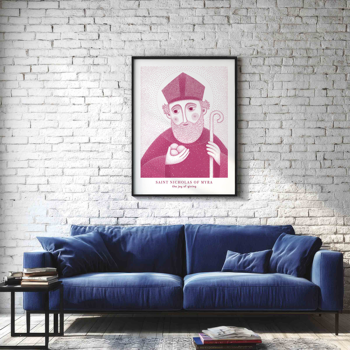 Pink St Nicholas of Myra Art Print gallery 2
