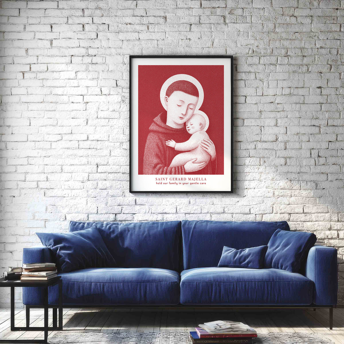 Red St Gerard Majella Art Print gallery 2
