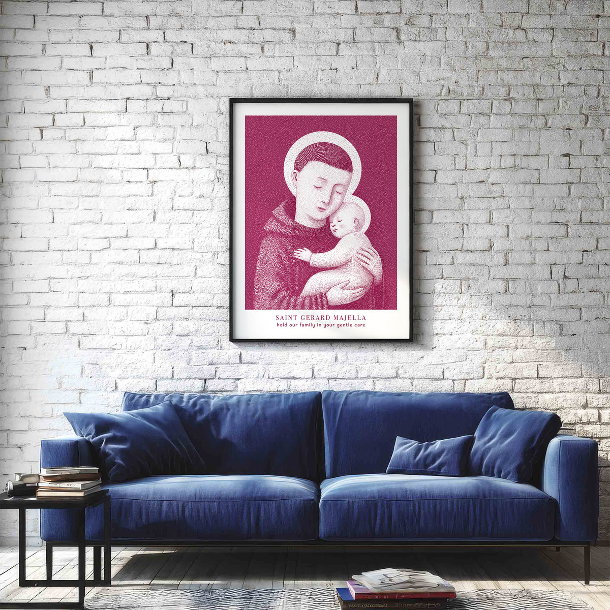 Pink St Gerard Majella Art Print gallery 2