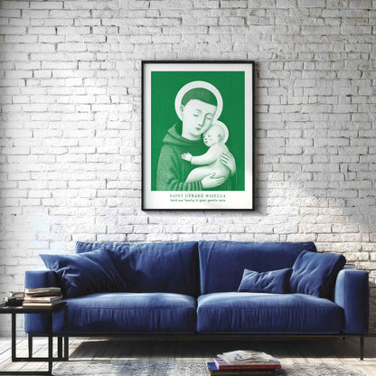 Green St Gerard Majella Art Print gallery 2