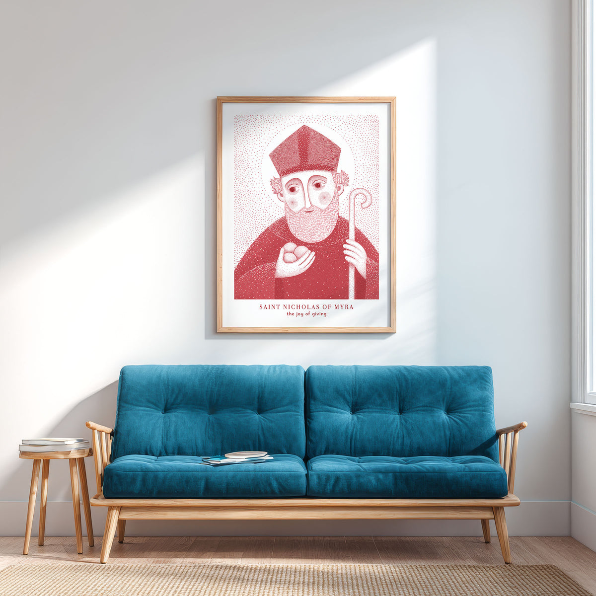 Red St Nicholas of Myra Art Print gallery 3