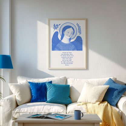Guardian Angel for Boys Art Print - Blue interior mockup 02 - p_13_boy_0000_Layer 7