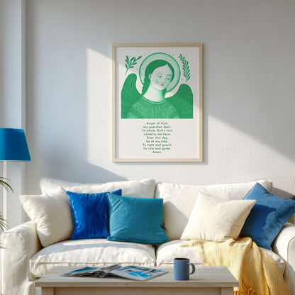 Guardian Angel for Boys Art Print - Green interior mockup 03 - p_13_boy_0002_Layer 5