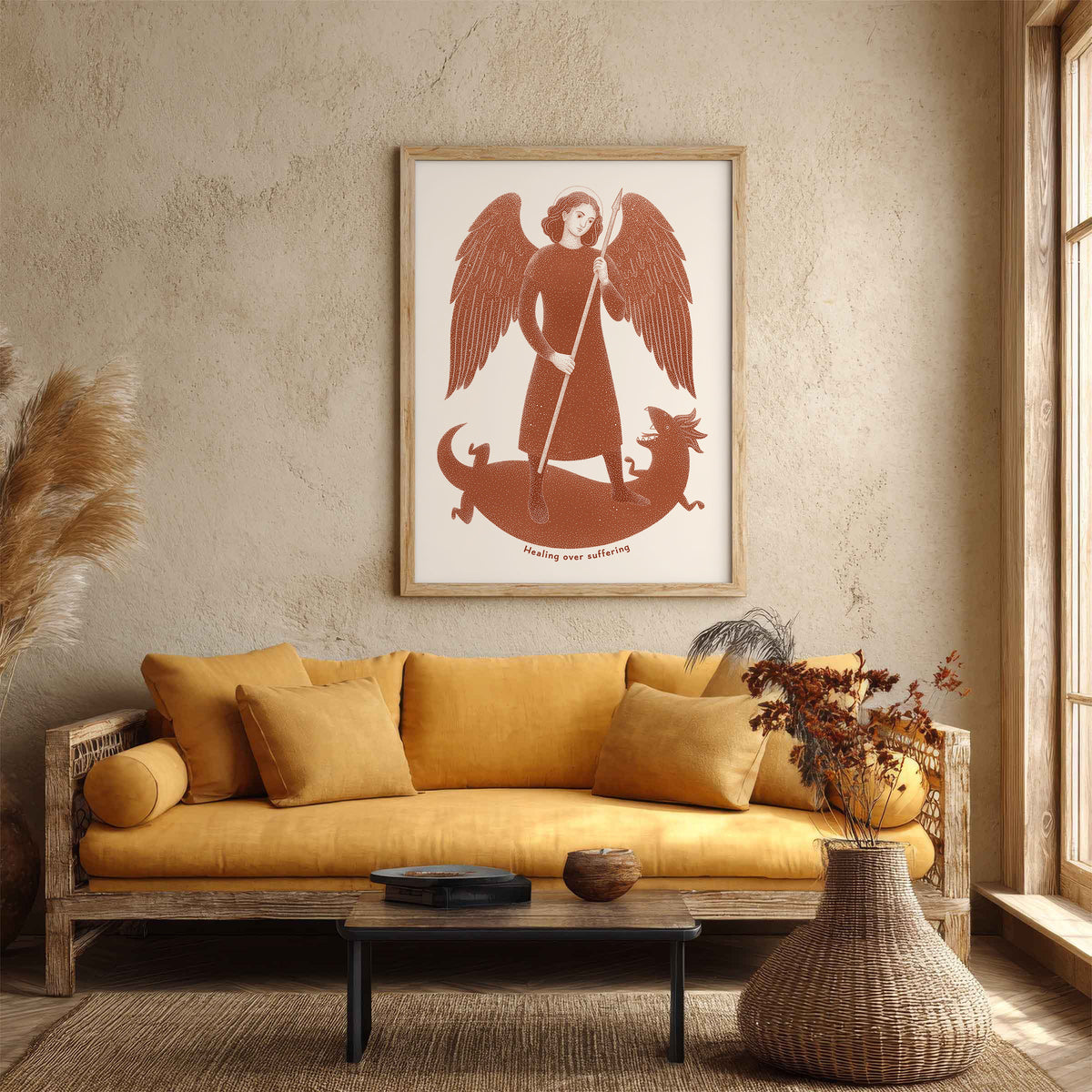 Terracotta St Raphael the Archangel Art Print gallery 4
