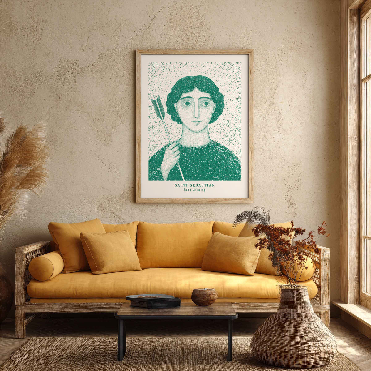 Teal St Sebastian Art Print gallery 4