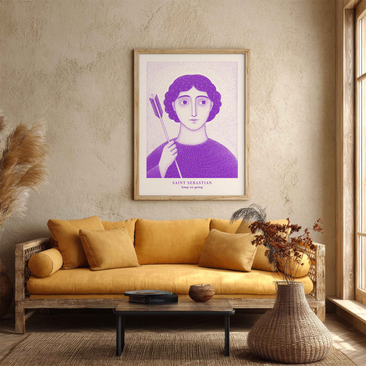 Purple St Sebastian Art Print gallery 2