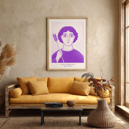 Purple St Sebastian Art Print gallery 2