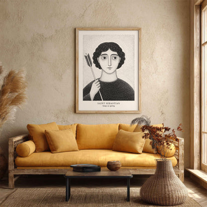 Black St Sebastian Art Print gallery 3