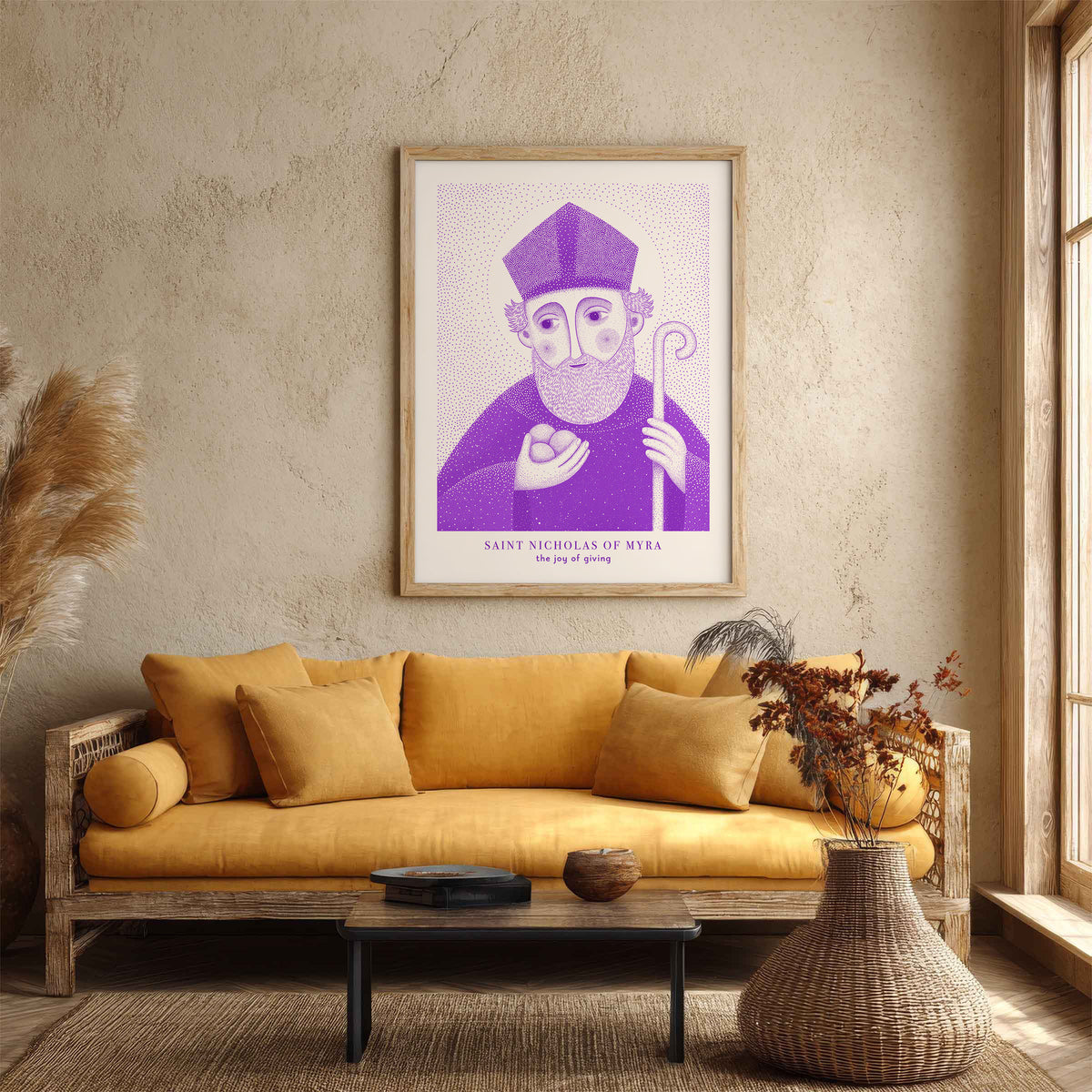 Purple St Nicholas of Myra Art Print gallery 2