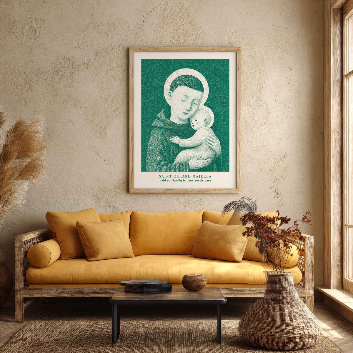Teal St Gerard Majella Art Print gallery 4