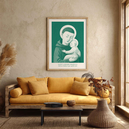 Teal St Gerard Majella Art Print gallery 4