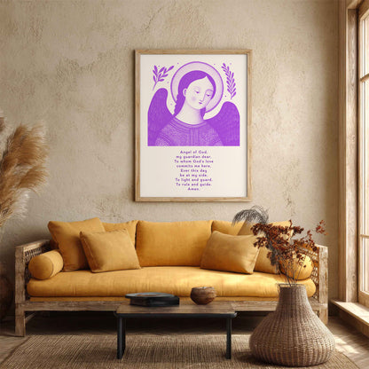 Guardian Angel for Boys Art Print - Purple interior mockup 04 - p_14_boy_0002_Layer 3