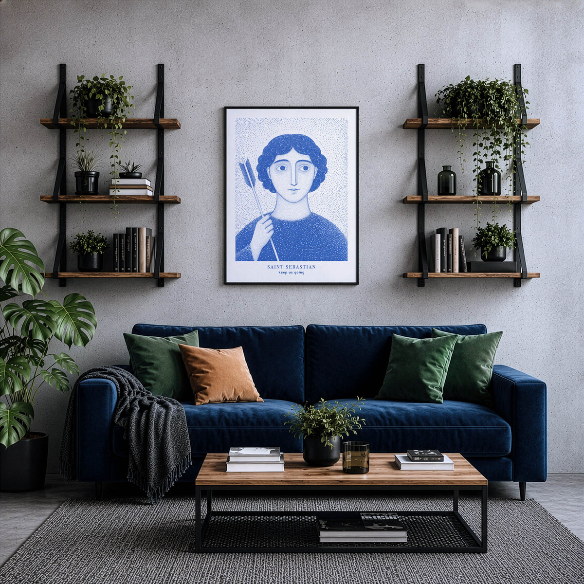 Blue St Sebastian Art Print gallery 3