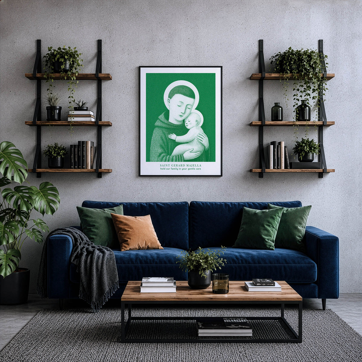 Green St Gerard Majella Art Print gallery 3