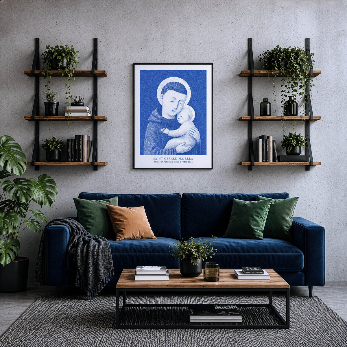Blue St Gerard Majella Art Print gallery 3