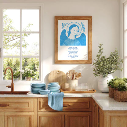 Guardian Angel for Boys Art Print - Deep Blue interior mockup 05 - p_18_boy_0000_Layer 2
