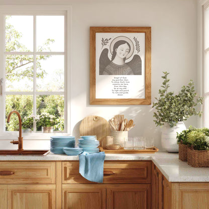 Guardian Angel for Boys Art Print - Brown interior mockup 04 - p_18_boy_0001_Layer 1