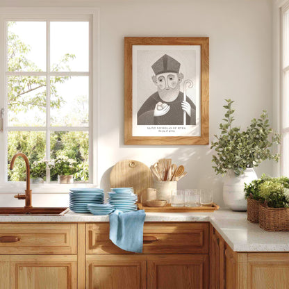 Brown St Nicholas of Myra Art Print gallery 5