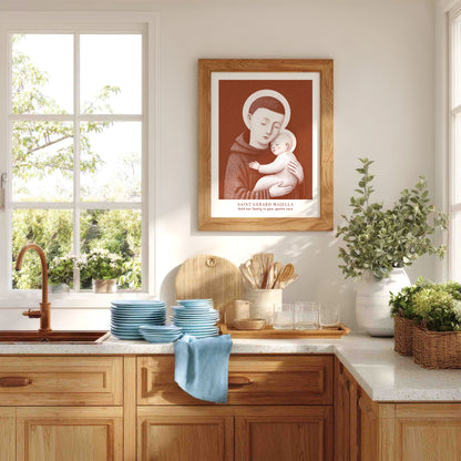 Terracotta St Gerard Majella Art Print gallery 4