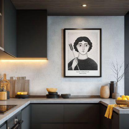 Black St Sebastian Art Print gallery 4
