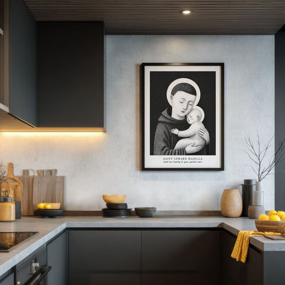 Black St Gerard Majella Art Print gallery 4
