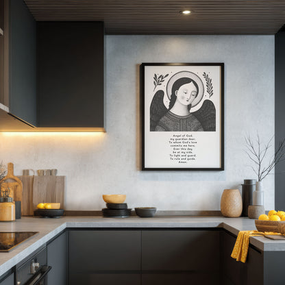 Guardian Angel for Boys Art Print - Black interior mockup 04 - p_19_boy_0000_Layer 2