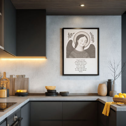Guardian Angel for Boys Art Print - Brown interior mockup 05 - p_19_boy_0001_Layer 1
