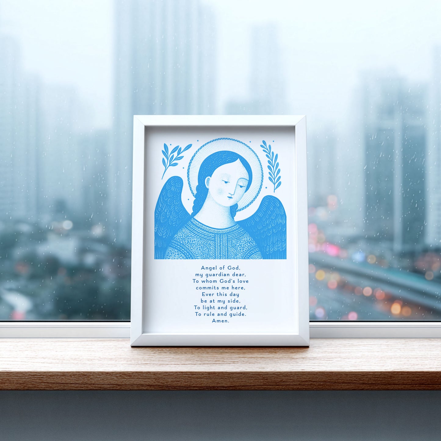 Guardian Angel for Boys Art Print - Deep Blue interior mockup 07 - p_20_boy_0002_Layer 8