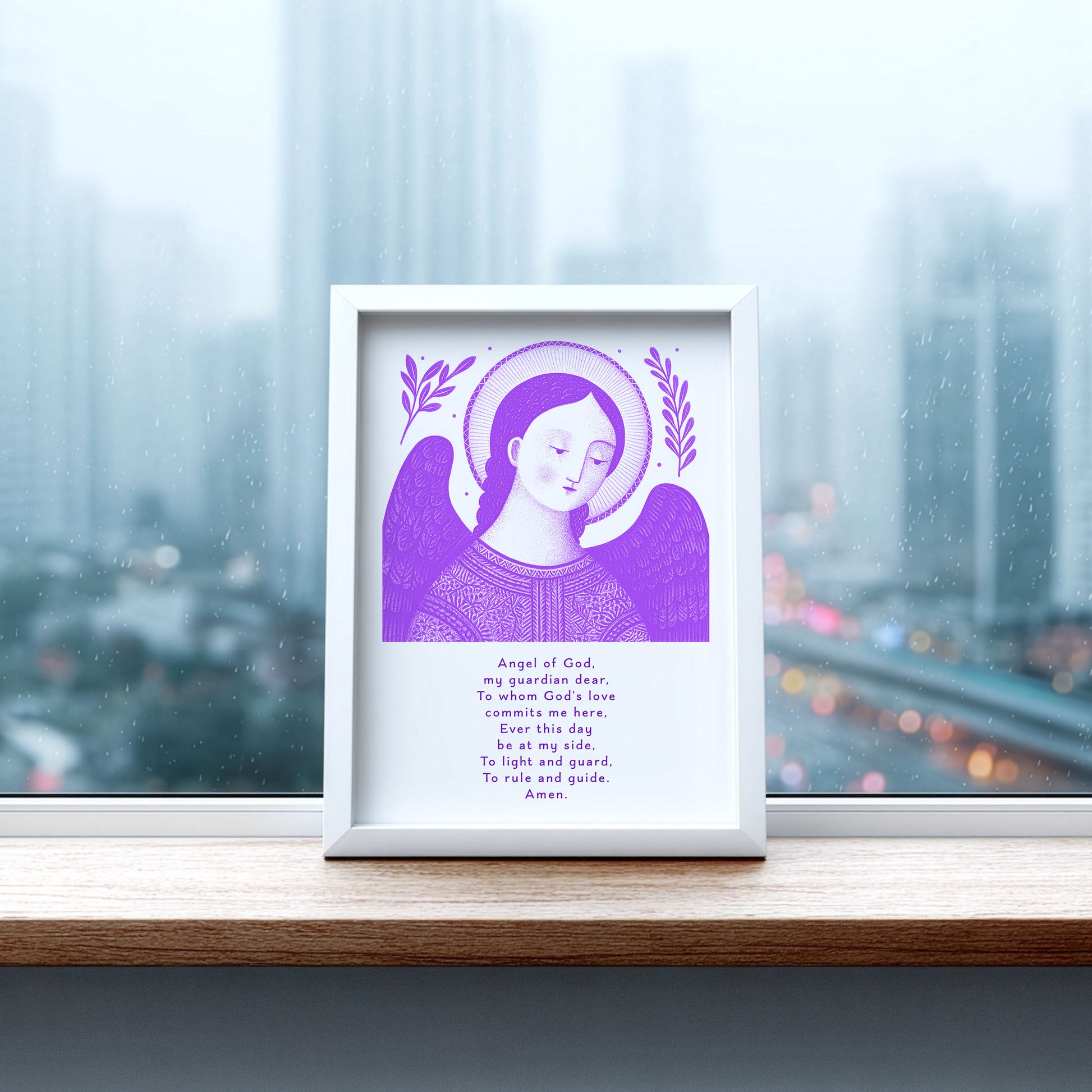 Guardian Angel for Boys Art Print - Purple interior mockup 07 - p_20_boy_0006_Layer 4