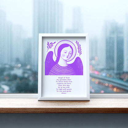 Guardian Angel for Girls Art Print - Purple interior mockup 07 - p_20_girl_0006_Layer 4
