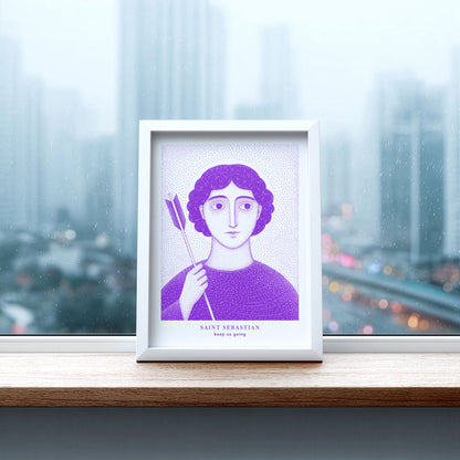 Purple St Sebastian Art Print gallery 3