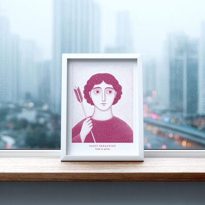 Pink St Sebastian Art Print gallery 4