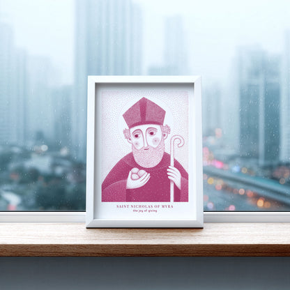 Pink St Nicholas of Myra Art Print gallery 4