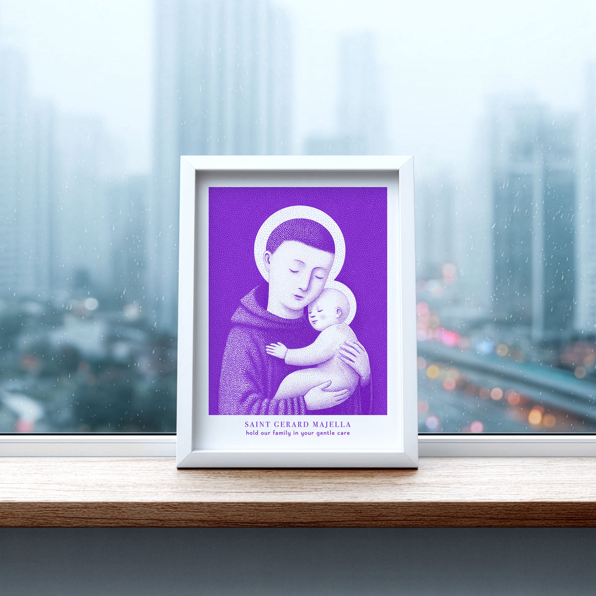 Purple St Gerard Majella Art Print gallery 3