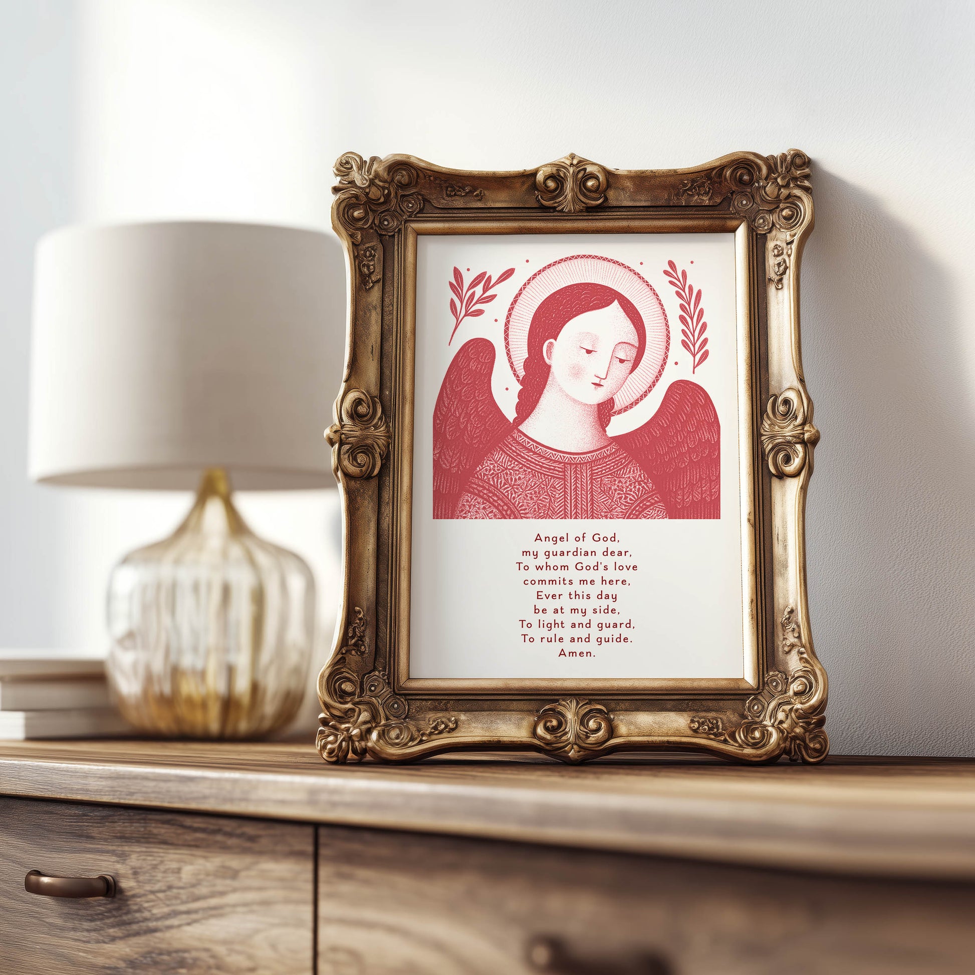 Guardian Angel for Boys Art Print - Red interior mockup 08 - p_21_boy_0007_Layer 3