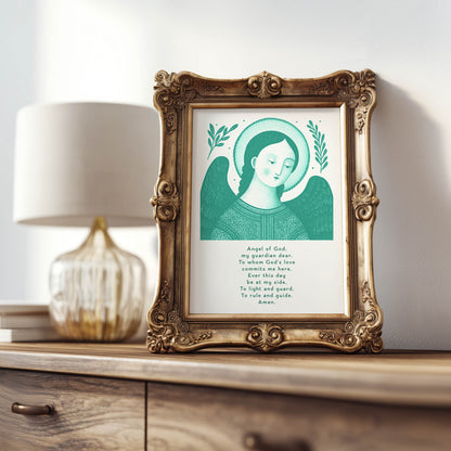 Guardian Angel for Boys Art Print - Teal interior mockup 07 - p_21_boy_0008_Layer 2
