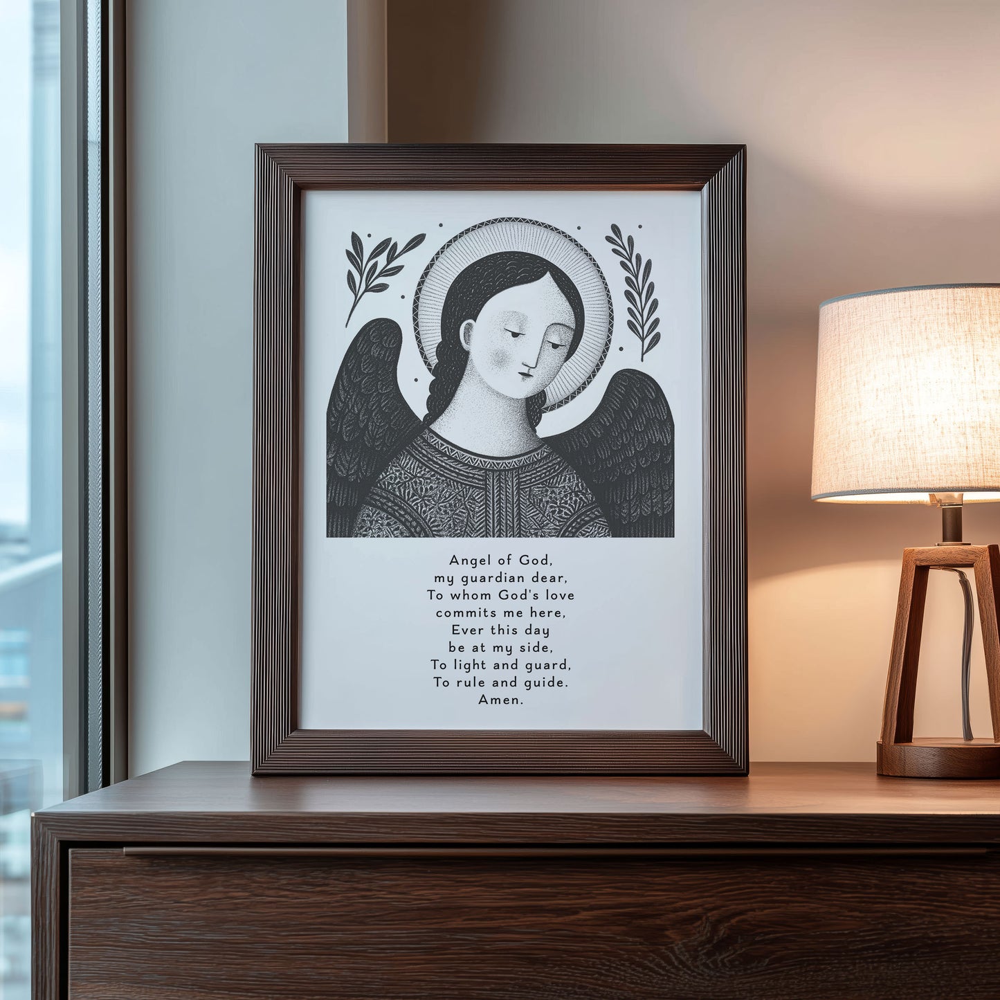 Guardian Angel for Boys Art Print - Black interior mockup 08 - p_22_boy_0000_Layer 10