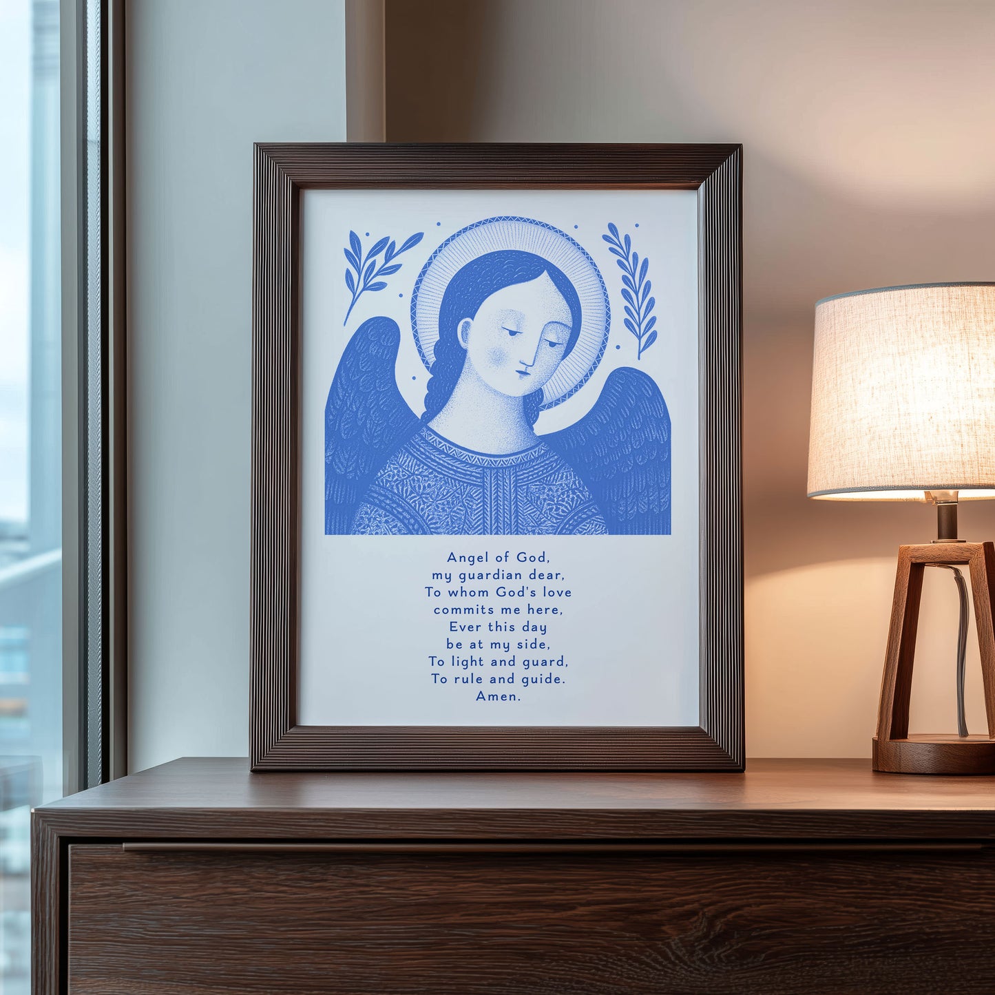 Guardian Angel for Boys Art Print - Blue interior mockup 08 - p_22_boy_0001_Layer 9